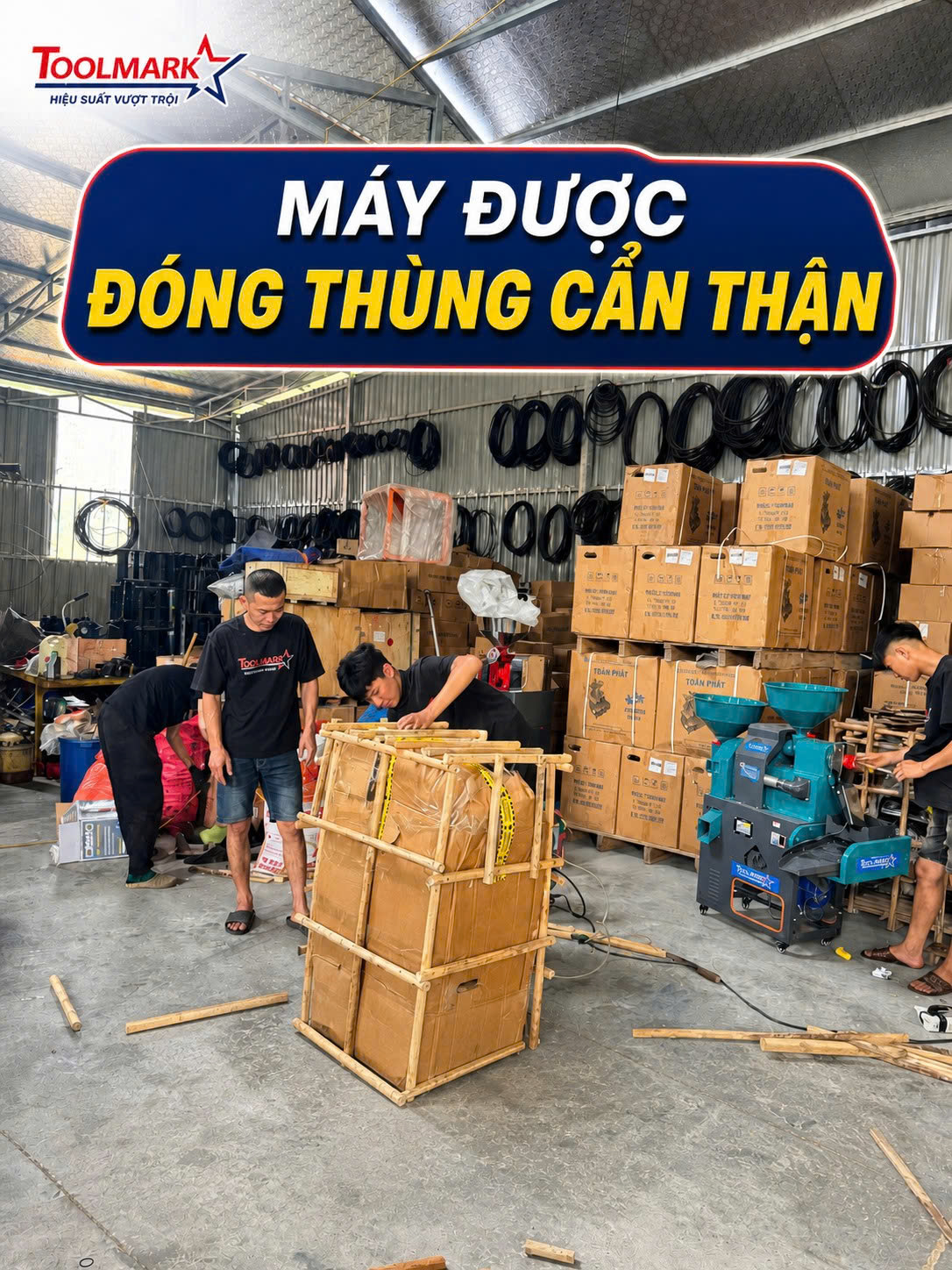 Đóng gói máy cẩn thận